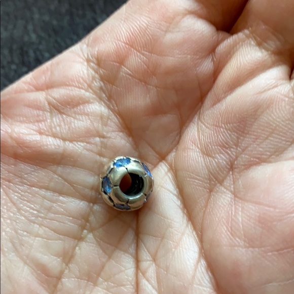 Genuine Pandora Blue Soccer Ball Charm - Picture 2 of 3